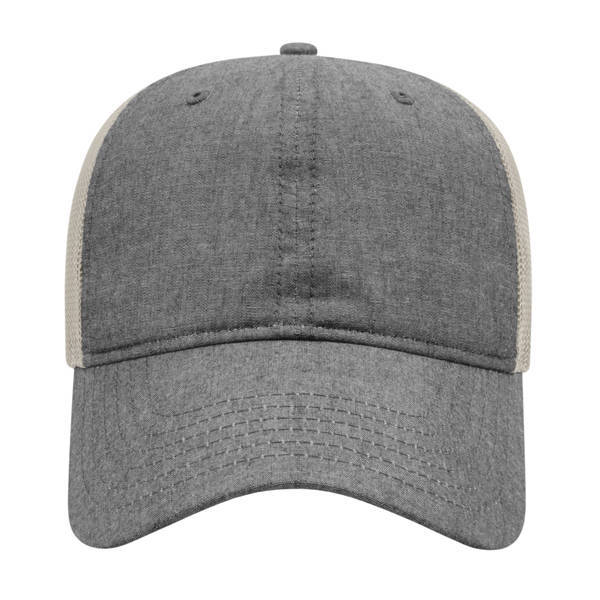 Chambray Unconstructed Cap with Soft Mesh Back