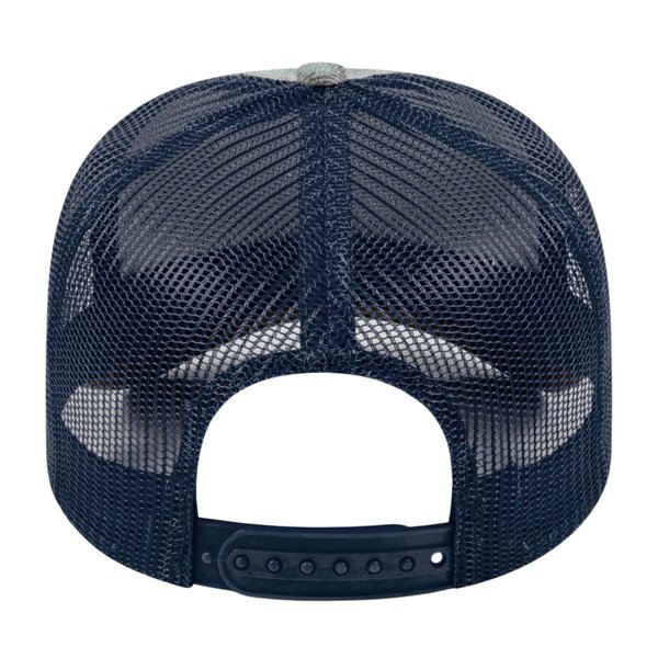 Blended Wool Acrylic Flat Bill Structured Cap with Mesh Back
