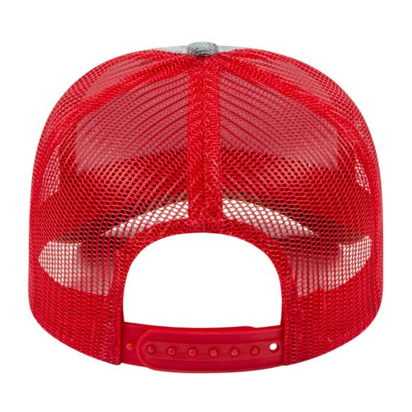 Blended Wool Acrylic Flat Bill Structured Cap with Mesh Back