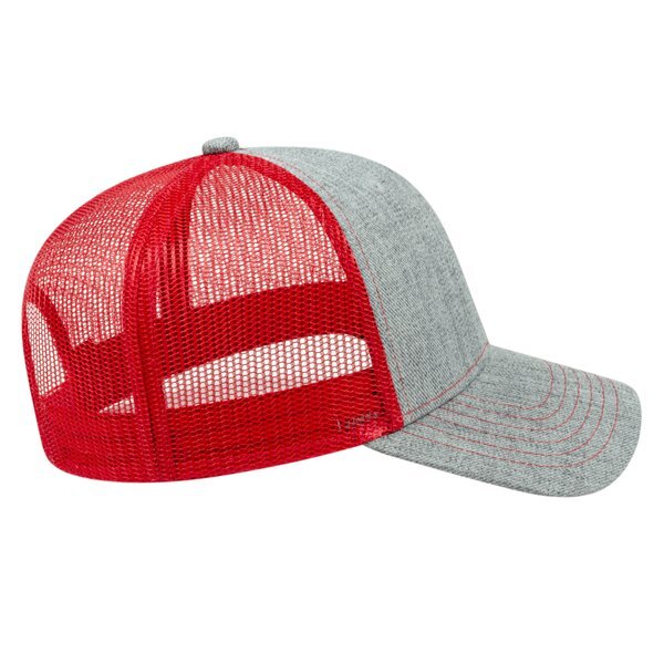 Blended Wool Acrylic Flat Bill Structured Cap with Mesh Back