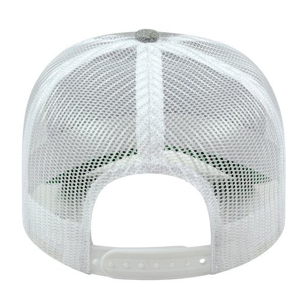 Blended Wool Acrylic Flat Bill Structured Cap with Mesh Back