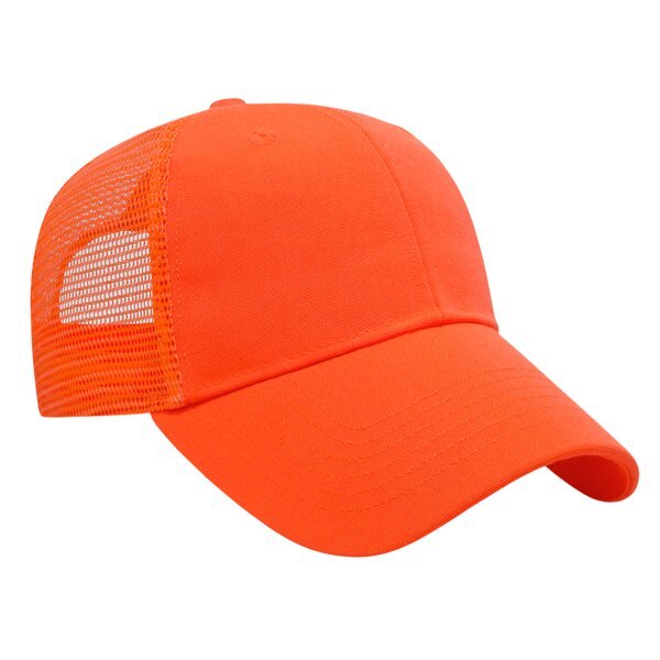 Camo Constructed Cap with Solid Color Mesh Back