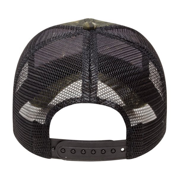 Camo Constructed Cap with Solid Color Mesh Back