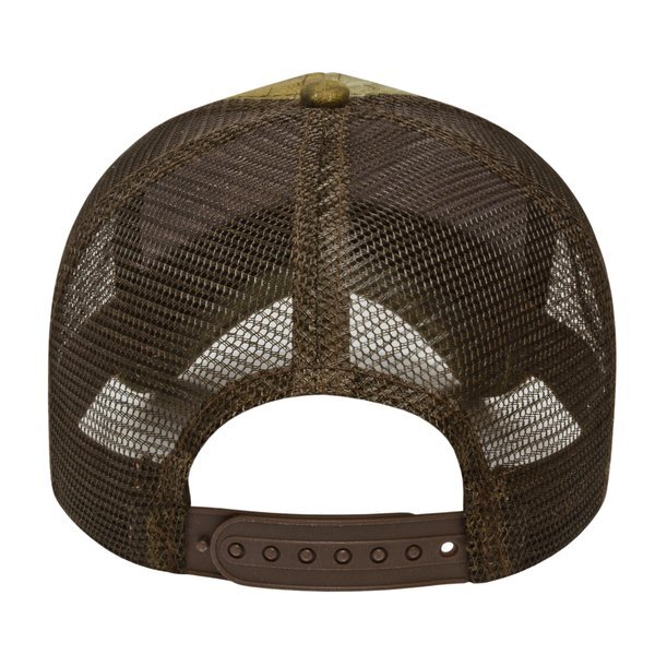 Camo Constructed Cap with Solid Color Mesh Back