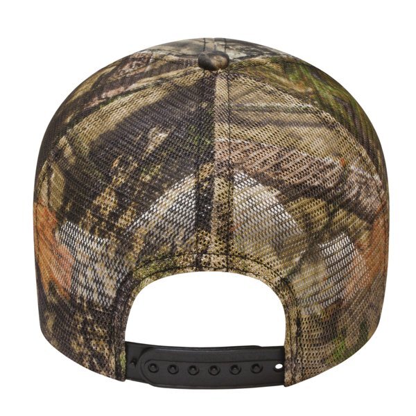 Camo Twill Constructed Cap with Camo Mesh Back