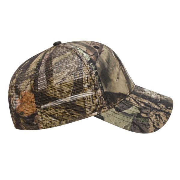 Camo Twill Constructed Cap with Camo Mesh Back