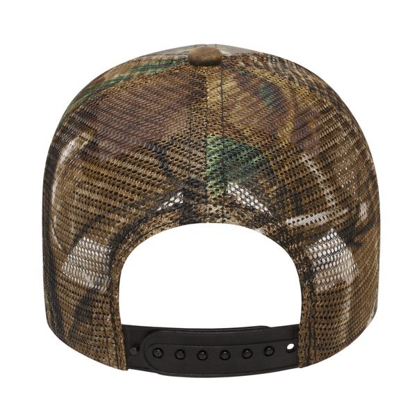 Camo Twill Constructed Cap with Camo Mesh Back