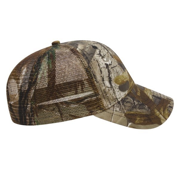 Camo Twill Constructed Cap with Camo Mesh Back