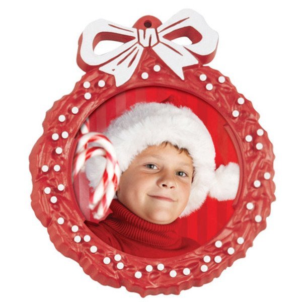 Snap-In Photo Wreath Ornament, 5"