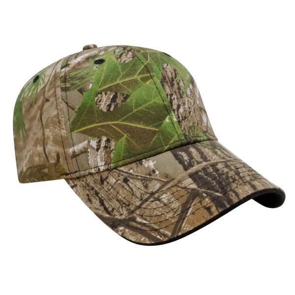 Two Tone Camo Twill Constructed Cap