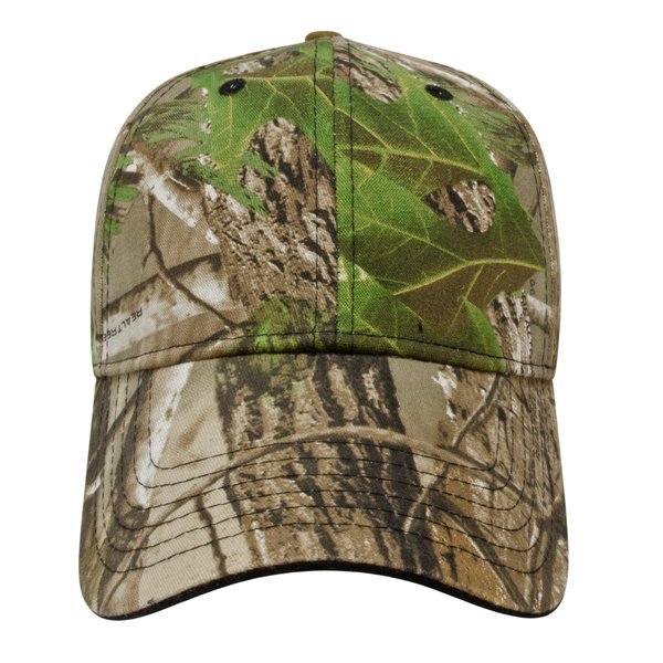 Two Tone Camo Twill Constructed Cap