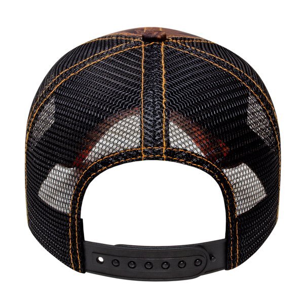 Orange Ridge Camo Constructed Cap with Black Mesh Back