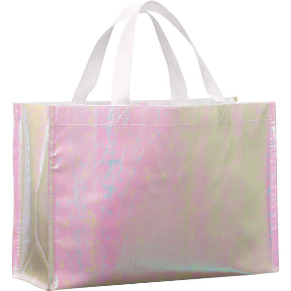 Iridescent Non-Woven Shopper Tote