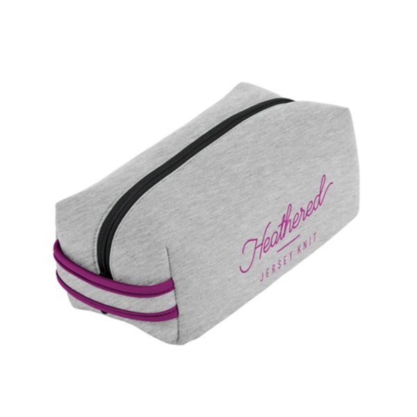 Doppelganger Heathered Jersey Knit Neoprene Dopp Bag