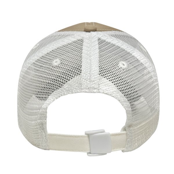 Contrast Stitch Chino Twill Unconstructed Cap with Mesh Back