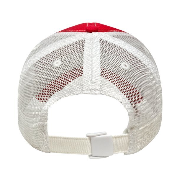 Contrast Stitch Chino Twill Unconstructed Cap with Mesh Back