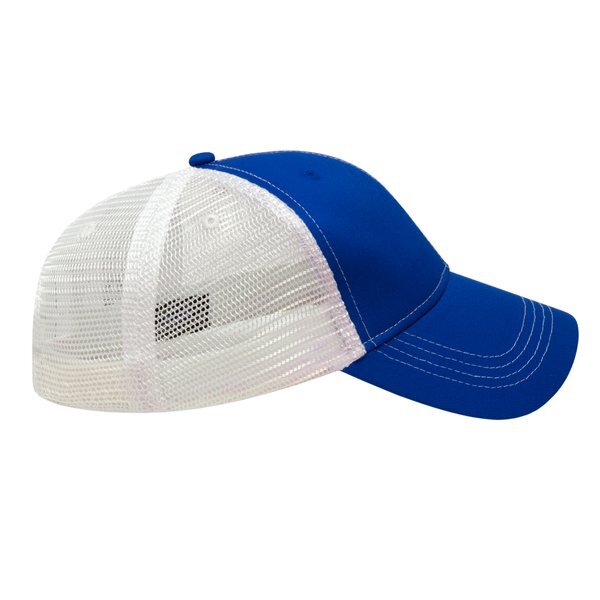 Contrast Stitch Chino Twill Unconstructed Cap with Mesh Back