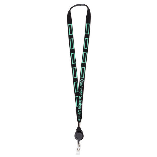 Lanyard Retractable Badgeholder, 5/8"