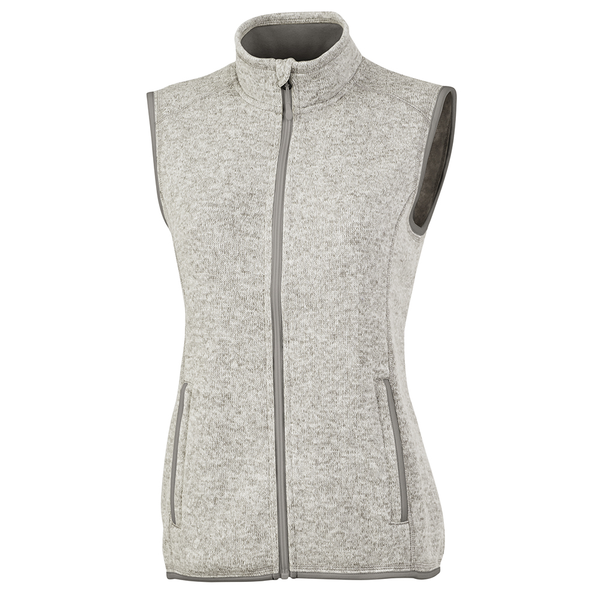 Charles River® Pacific Ladies' Heathered Fleece Vest
