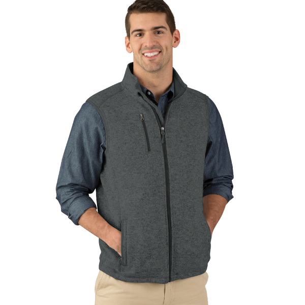 Charles River® Pacific Men's Heathered Fleece Vest