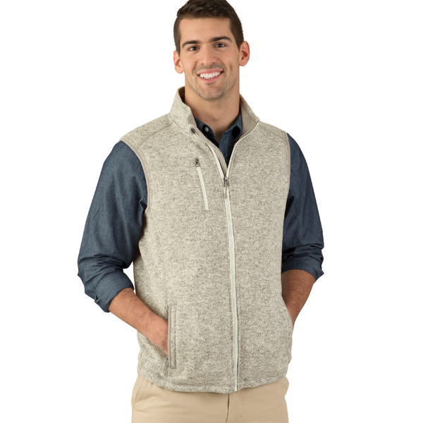 Charles River® Pacific Men's Heathered Fleece Vest