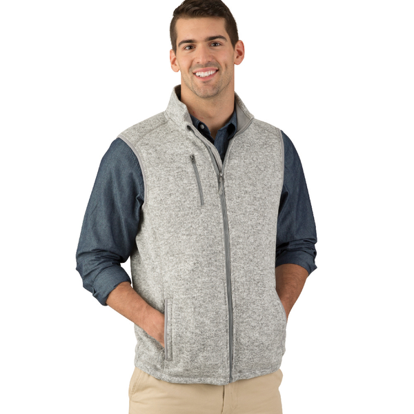 Charles River® Pacific Men's Heathered Fleece Vest
