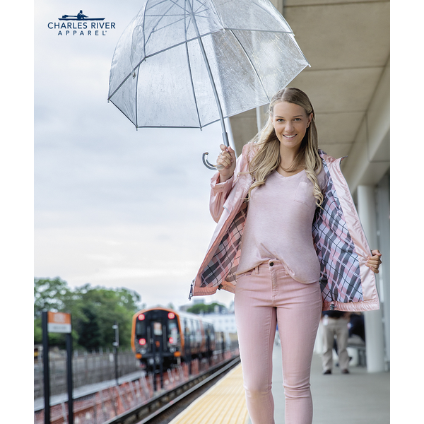 Charles River® New Englander Ladies' Print Lined Rain Jacket