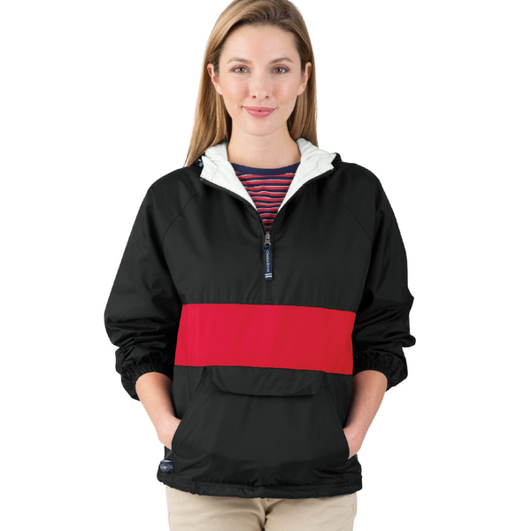 Charles River® Striped Rain & Wind Resistant Unisex Pullover
