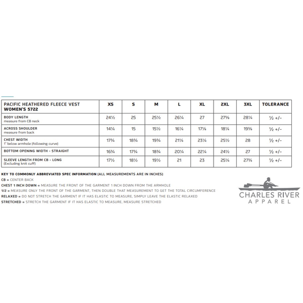 Charles River® Pacific Ladies' Heathered Fleece Vest