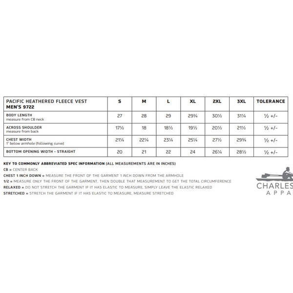 Charles River® Pacific Men's Heathered Fleece Vest