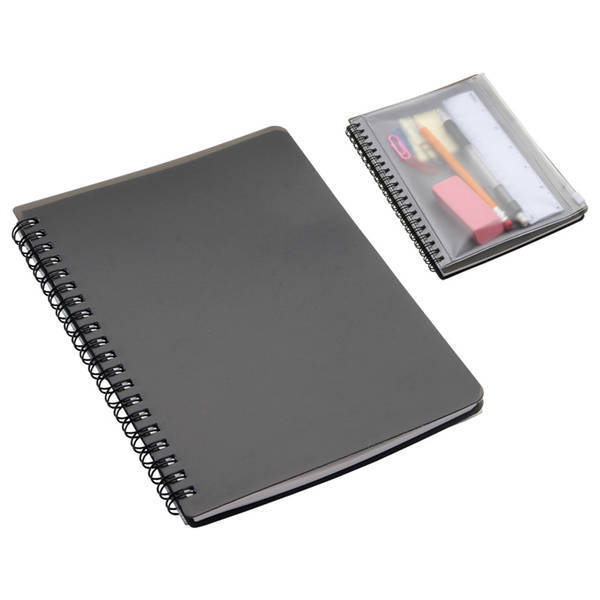 Hard Cover Notebook w/ Pouch, 5-1/4" x 7-1/4"