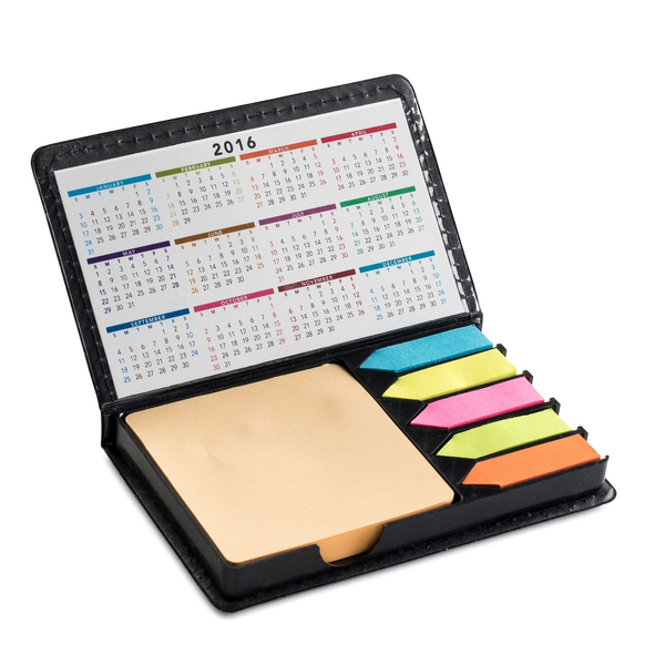 Leatherette Sticky Note & Flag Organizer
