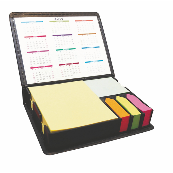 Deluxe Leatherette Sticky Note & Flag Organizer