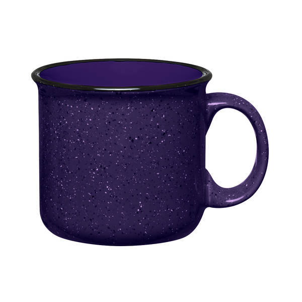 Campfire Speckled Ceramic Mug, 15oz. - Royal, Orange & Cobalt