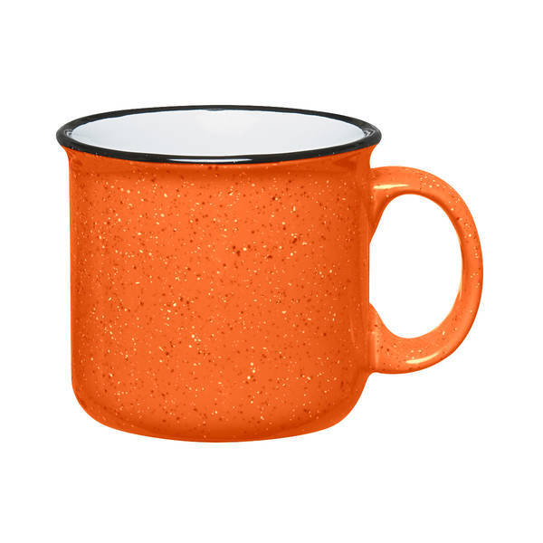 Campfire Speckled Ceramic Mug, 15oz. - Royal, Orange & Cobalt