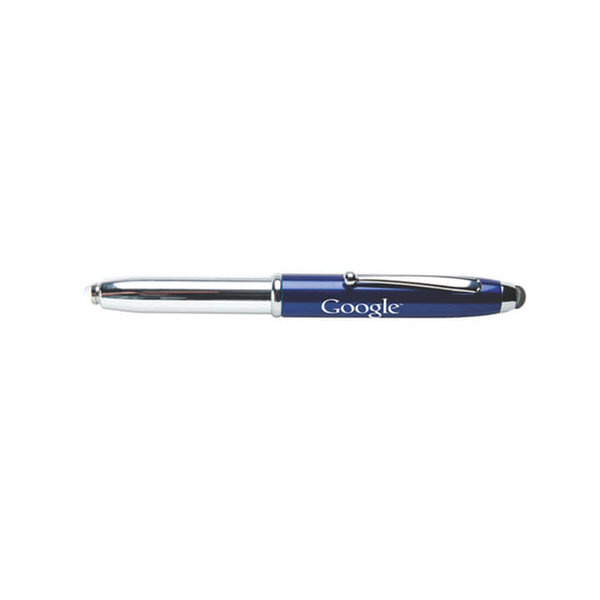 T.Macy Triple Function Pull Cap Metal Pen w/ LED Light