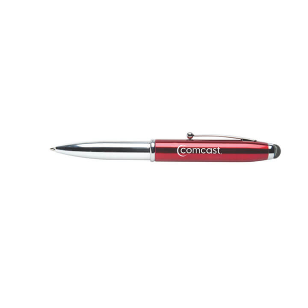 T.Macy Triple Function Pull Cap Metal Pen w/ LED Light