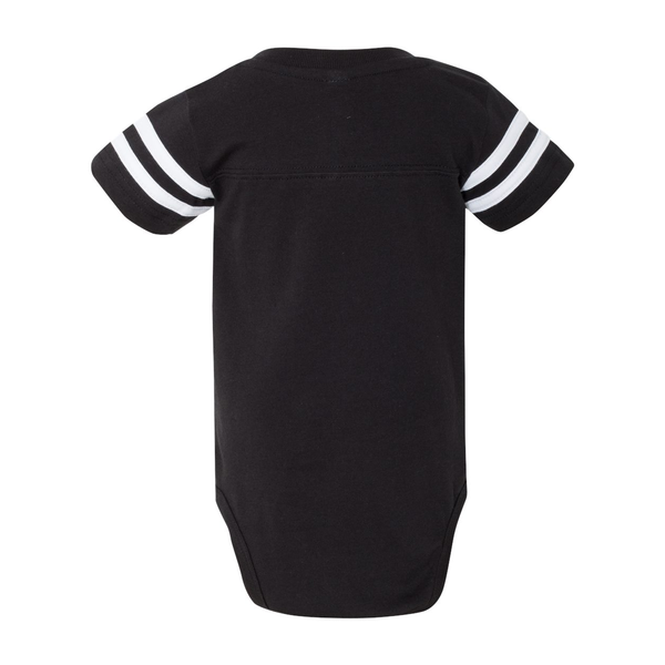 Rabbit Skins® Combed Ringspun Cotton Infant Football Fine Jersey Bodysuit
