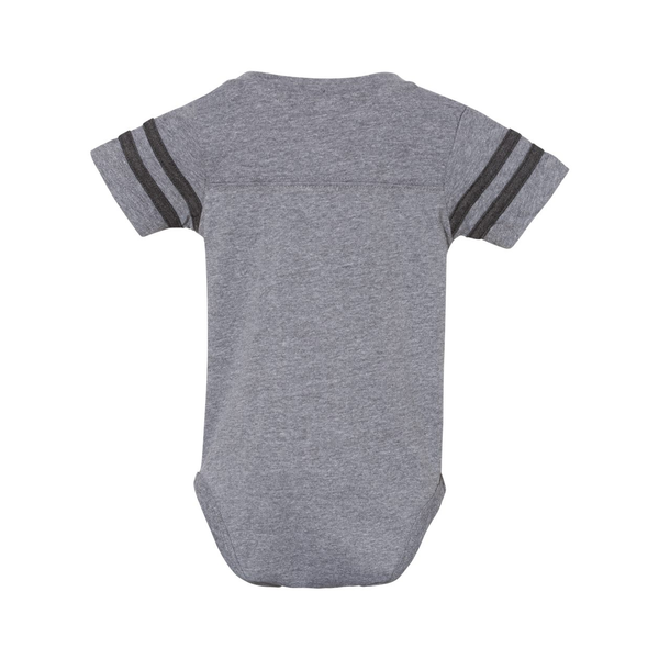 Rabbit Skins® Combed Ringspun Cotton Infant Football Fine Jersey Bodysuit