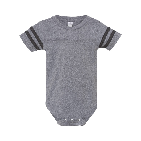 Rabbit Skins® Combed Ringspun Cotton Infant Football Fine Jersey Bodysuit