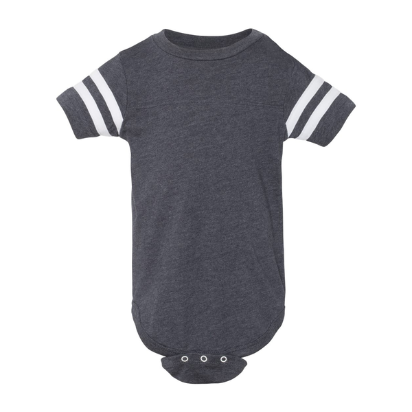 Rabbit Skins® Combed Ringspun Cotton Infant Football Fine Jersey Bodysuit
