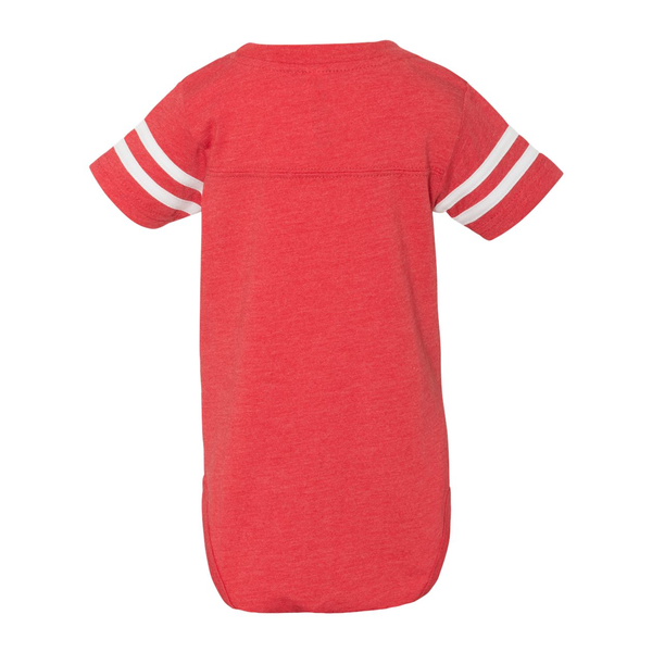 Rabbit Skins® Combed Ringspun Cotton Infant Football Fine Jersey Bodysuit