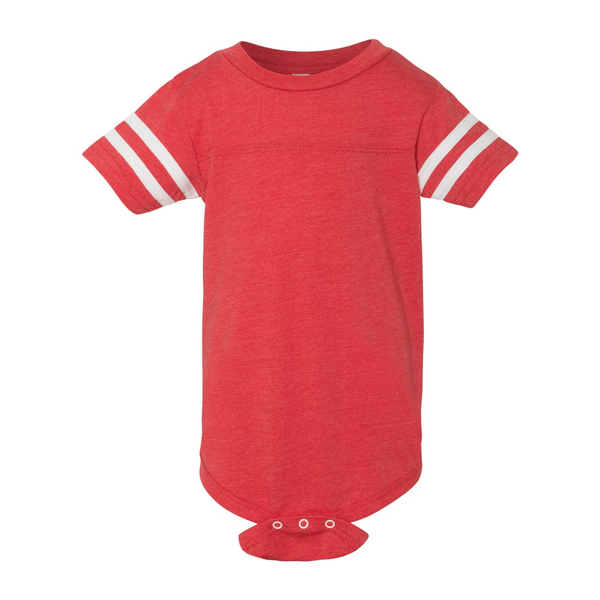 Rabbit Skins® Combed Ringspun Cotton Infant Football Fine Jersey Bodysuit