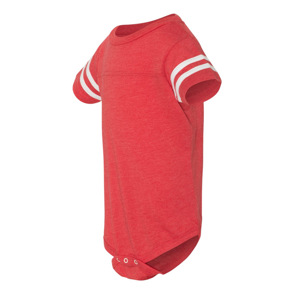 Rabbit Skins® Combed Ringspun Cotton Infant Football Fine Jersey Bodysuit