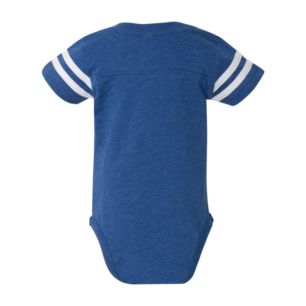Rabbit Skins® Combed Ringspun Cotton Infant Football Fine Jersey Bodysuit