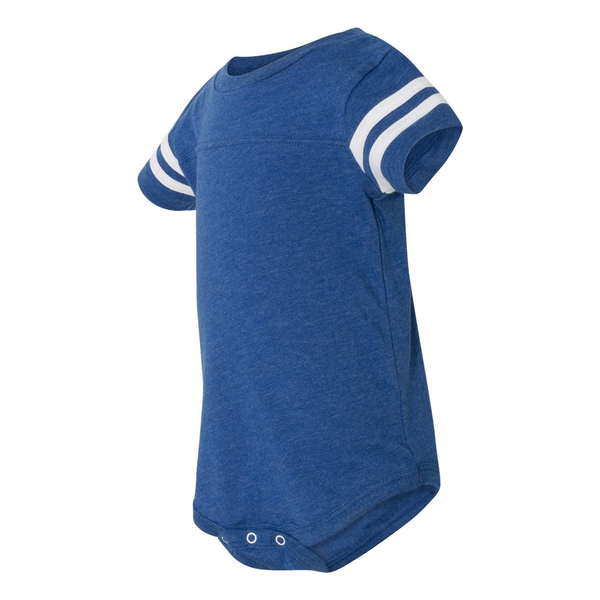 Rabbit Skins® Combed Ringspun Cotton Infant Football Fine Jersey Bodysuit