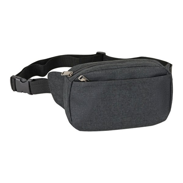 Heathered 3-Zipper Fanny Waist Pack