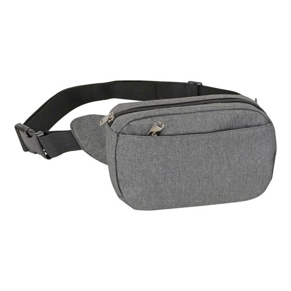 Heathered 3-Zipper Fanny Waist Pack