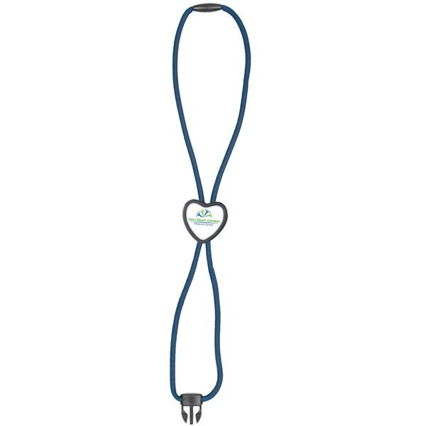 Braided Lanyard with Heart Slider