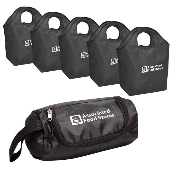 Reusable Grocery Pod Polyester Tote Set